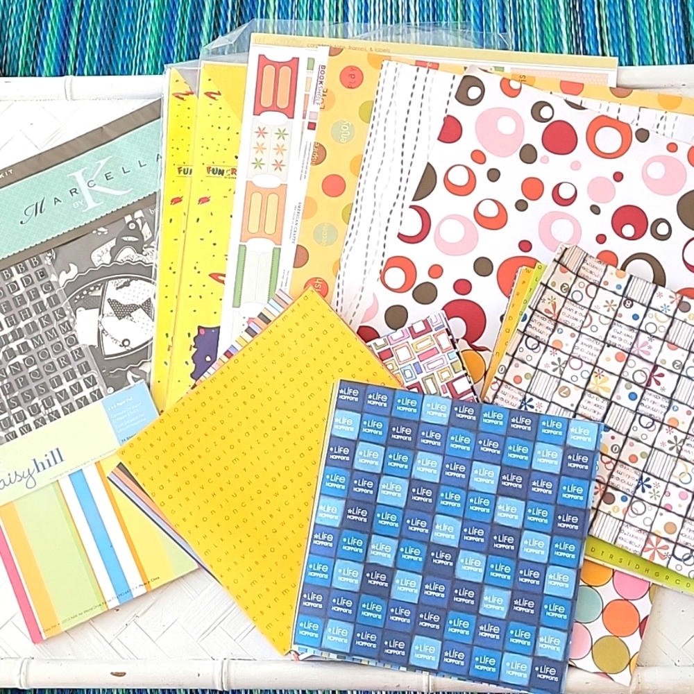 Lot of Crafting Paper Over 500 Pieces Total - Teachers, Scrapbooks, Crafters NWT